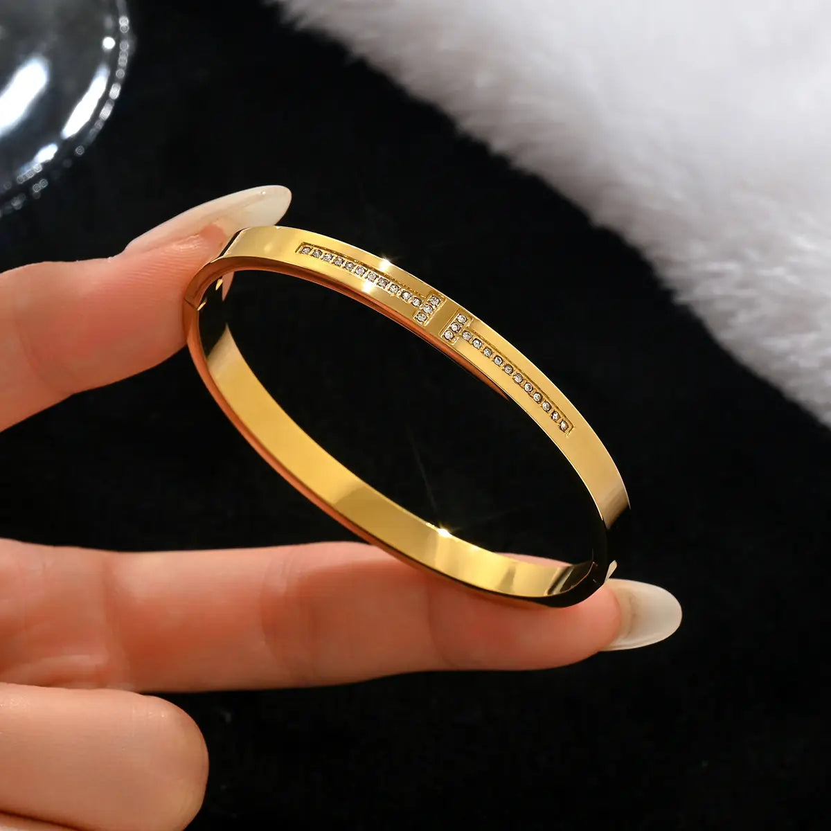 18k gold stainless steel bracelet