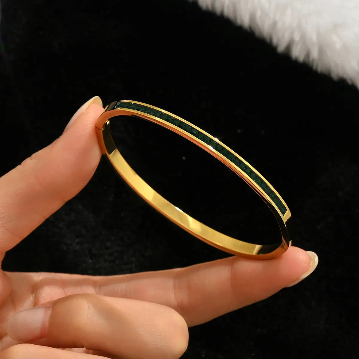 Stainless Steel bracelet with stones