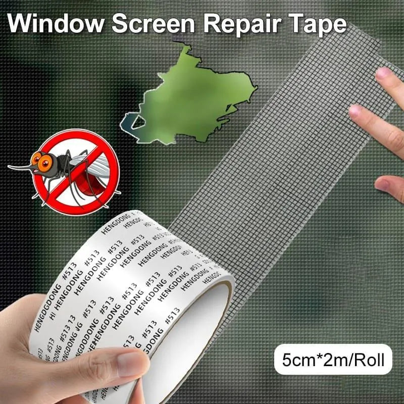 Silver window screen repair tape 5cm 2m