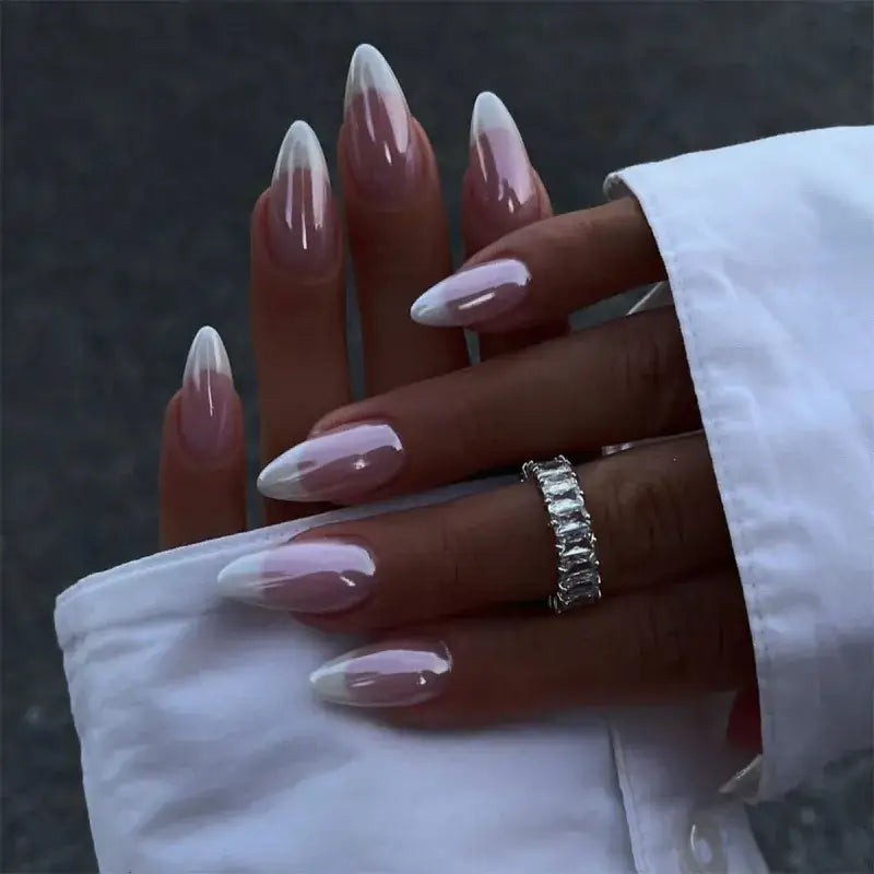 Electroplated almond nails