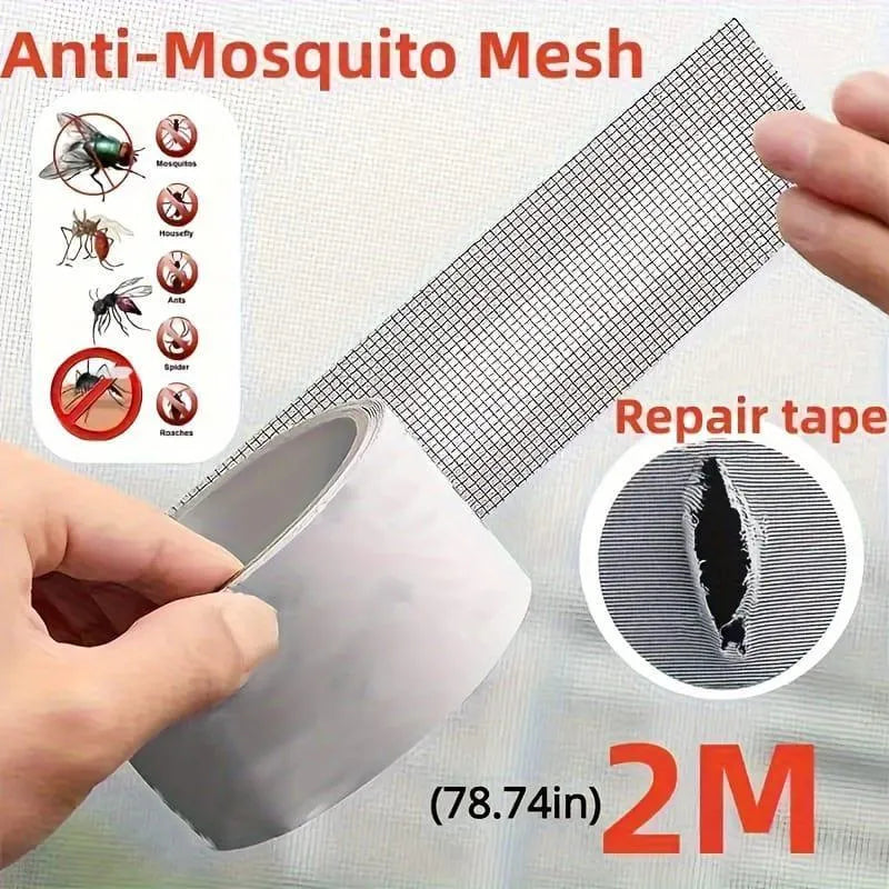 Silver window screen repair tape 5cm 2m