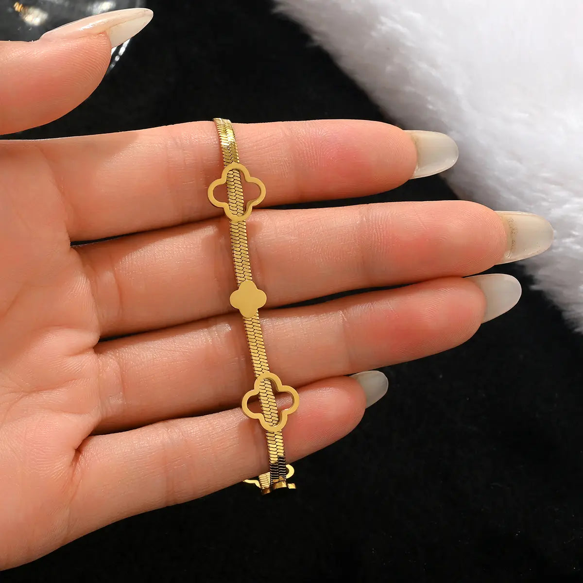 18k gold stainless steel bracelet