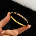 Stainless Steel bracelet with stones