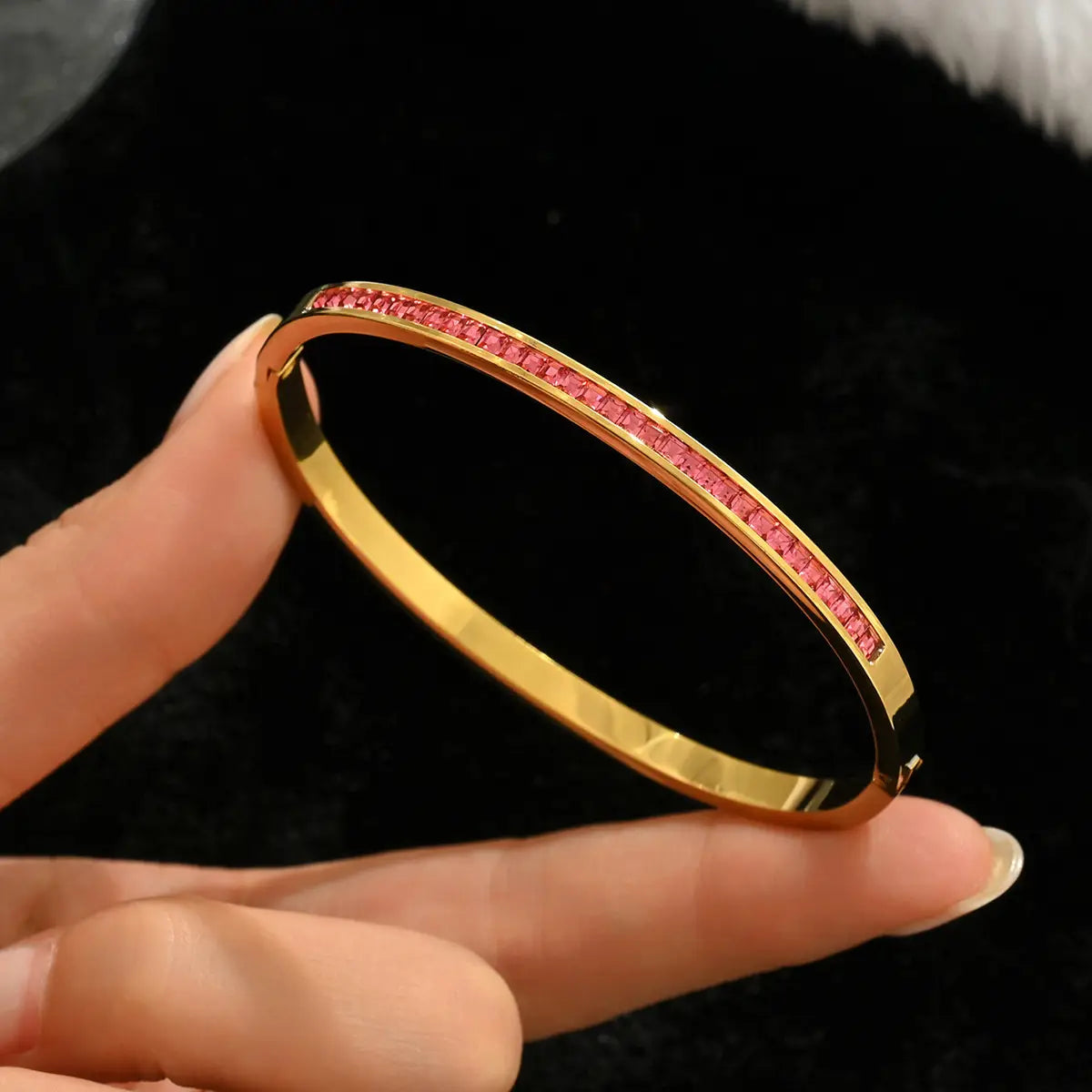 Stainless Steel bracelet with stones