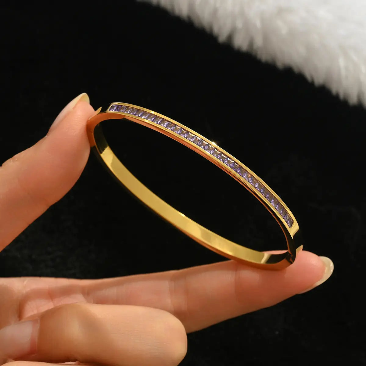 Stainless Steel bracelet with stones