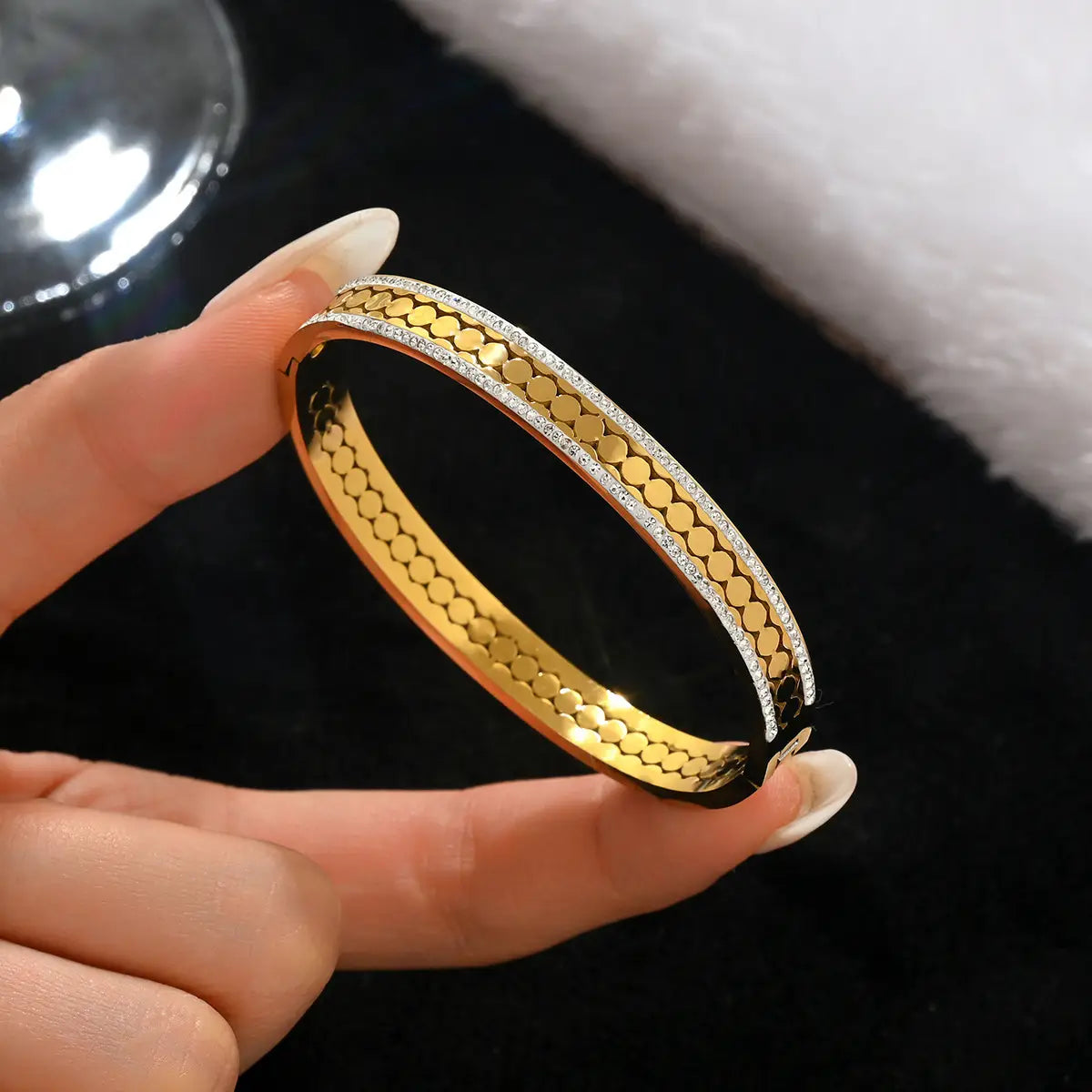 18k gold stainless steel bracelet