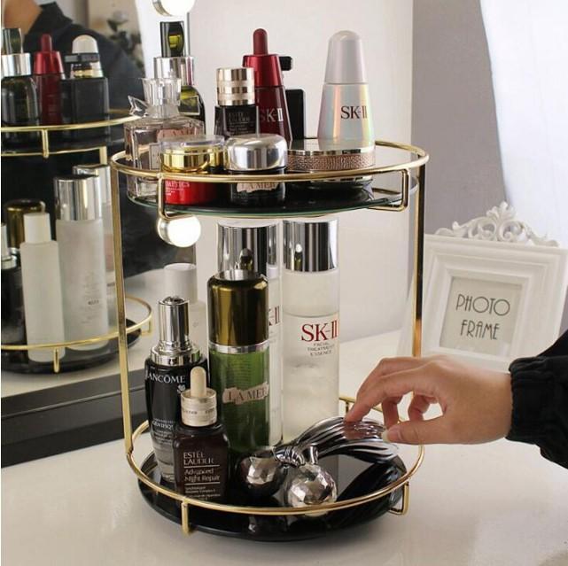 Makeup organizer double layer Black
