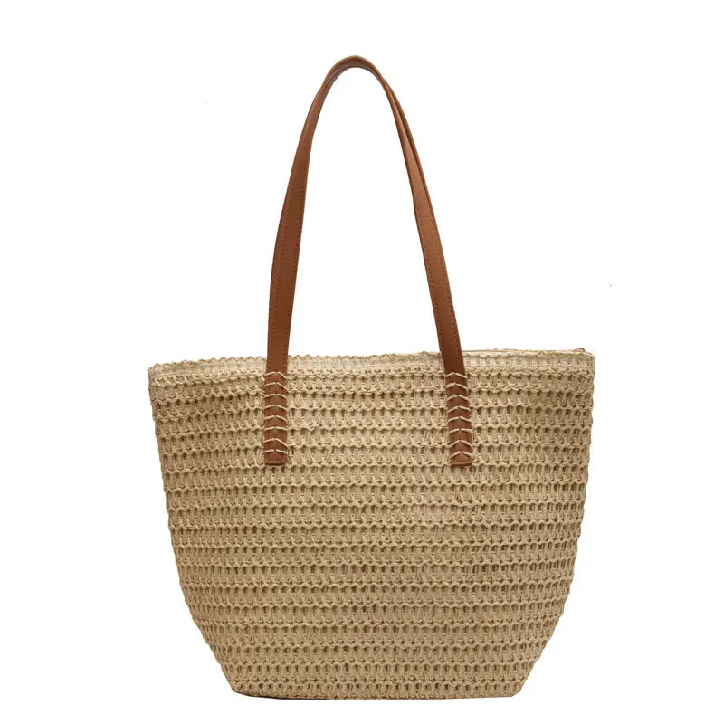 Women Woven Straw Shoulder Bag large capacity