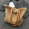 Women Woven Straw Shoulder Bag large capacity